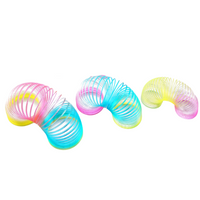 Sprężyny tęczowe zabawka edukacyjna zestaw 3 sztuki dla dzieci rozwija