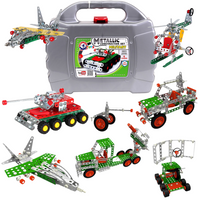 Zestaw Konstruktor Metalowy Wojskowy Klocki Konstrukcyjne Maszyny Wojskowe