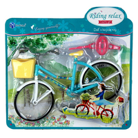 Rowerek dla lalki zabawkowy na blistrze idealny prezent dla dzieci