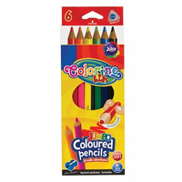 Colorino kids kredki ołówkowe trójkątne 6 kolorów jumbo 17,5cm + temperówka