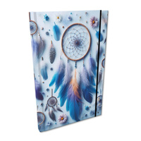 Notes A5 kratka z gumką Soft Touch Łapacze Snów Blue