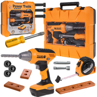 ZESTAW NARZĘDZI W WALIZCE WIERTARKO-WKRĘTARKA EFEKTY DŹWIĘKOWE ŚWIETLNE 