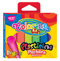 Colorino kids plastelina 6 kolorów neonowe