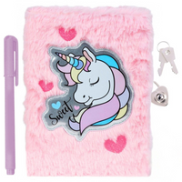 PAMIĘTNIK NOTES PLUSZOWY DO ZAPISKÓW JEDNOROŻEC NA KLUCZYK PREZENT DŁUGOPIS