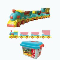 Kolejka Lokomotywa Klocki Magnetyczne Zabawka Edukacyjna Dla Dzieci