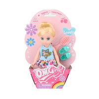 Lalka w sukience z akcesoriami dla dzieci interaktywna zabawka