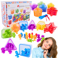 Zestaw Edukacyjny Montessori Nauka Liczenia Kolorów Sorter Kubki Prezent