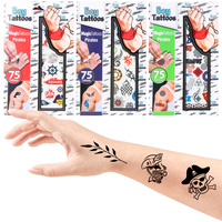 MAGICZNE TATUAŻE ZMYWALNE DLA CHŁOPCÓW TYMCZASOWE SZABLONY 75 WZORÓW
