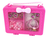 BIŻUTERIA ZESTAW W TOREBCE PIERŚCIONKI BRANSOLETKI KORALIKI DLA DZIECI