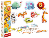 Puzzle Drewniane Zwierzątka Afrykańskie Układanka Edukacyjna Dla Dzieci Pre