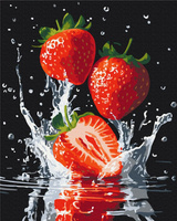 Malowanie po numerach BRUSHME 40x50 cm Soczyste Truskawki