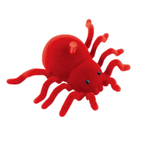 PAJĄK FLOKOWANY NACISNIJ I JEDZ ZABAWKA DLA DZIECI REALISTYCZNA Z NAPĘDEM