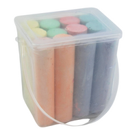 Kreda chodnikowa kolorowa w wiaderku 12 sztuk trwała dla dzieci