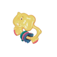 Grzechotka edukacyjna słonik z dzwonkami zabawka sensoryczna dla dzieci