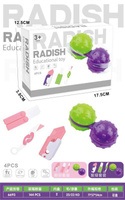 Decompression puzzle series Set radish knife, two-legged knife melon seed knife, massage ball (pink white purple green Set 2COLOR mix)