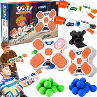 Gra Zręcznościowa Strzelanie Do Celu Tarcza Led Kulki +2 Pistolet Zabawkowy