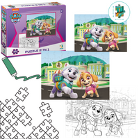 PUZZLE 2w1 PSI PATROL 60 ELEMENTÓW KOLOROWANKA I UKŁADANKA W JEDNYM