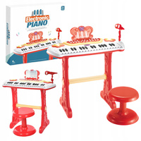 Elektroniczne Pianino Zestaw Krzesło Instrument Muzyczny Oświetlenie