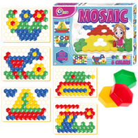 Zestaw Kreatywny Mozaika 120 Kolorowych Klocków Karteczki Z Inspiracjami