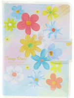 PAMIĘTNIK NOTESIK NOTES ZAPINANY NITEM KWIATY WZOR