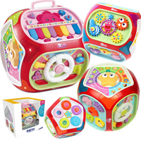 Edukacyjna Kostka Sensoryczna Kolorowa Zabawka Interaktywna Wielofunkcyjna 