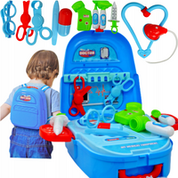 Zestaw Małego Doktora Lekarz Medyk Dla Dzieci Strzykawka Nożyczki Plecak 