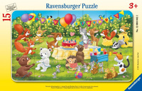 Puzzle dla dzieci 2D w ramce: Przyjęcie urodzinowe Ravensburger