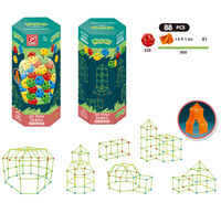 Klocki rurki namiot fosforyzujące edukacyjne 88 elementów dla dzieci