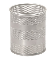 Przybornik duży okrągły srebrny