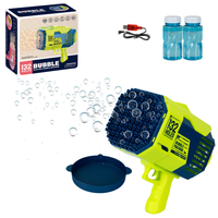 Pistolet na bańki mydlane na baterie 132 otwory dla dzieci zabawa