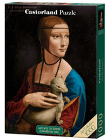 Puzzle 1000 Dama z łasiczką, Da Vinci CASTOR Castorland