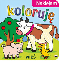 Wieś. Naklejam koloruję