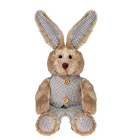 Królik Mellen w szarym ubranku 25cm Beppe