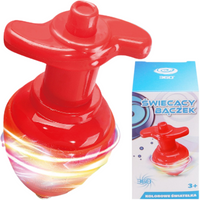 KOLOROWY ŚWIECĄCY DYSK KRĘCĄCY BĄCZEK SPINNING TOP NA BATERII ZABAWKA