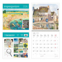 Kalendarz 2026 ścienny Impresjonizm z naklejkami