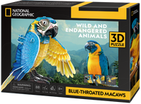 CUBIC FUN PUZZLE 3D NATIONAL GEOGRAPHIC ZAGROŻONE ZWIERZĘTA - ARA SZAFIROWA