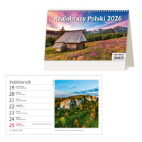 Kalendarz 2026 biurkowy tygodniowy Krajobrazy Polski