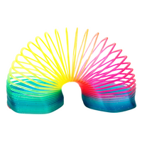 SPRĘŻYNA TĘCZOWA ZABAWKA SENSORYCZNA DLA DZIECI KOLOROWA SPIRALA EDUKACYJNA