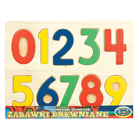 Układanka drewniana cyferki edukacyjna zabawka dla dzieci rozwijająca