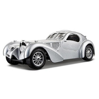Bugatti Atlantic 1936 1:24 srebrny BBURAGO BBurago
