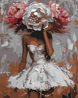 Malowanie po numerach IDEYKA 40x50cm metallic Kwiatowa Zagadka