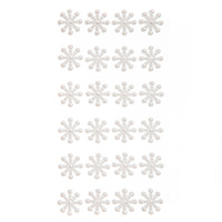 PEREŁKI SAMOPRZYLEPNE, 24 SZT. ŚNIEŻYNKA