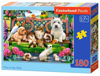 Puzzle 180 Pets in the Park CASTOR Castorland