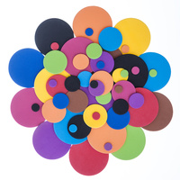 NAKLEJKI Z PIANKI, 100 SZT. - KOŁA