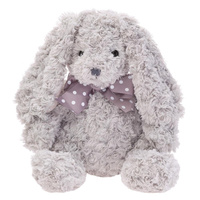 Królik Caramen szary z kokardą 28cm Beppe