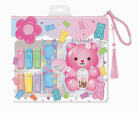 Kolorowanka + okulary 3D Miś w saszetce