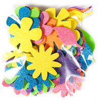 NAKLEJKI Z PIANKI KWIATKI BROKAT, 72 SZT.