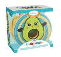 Drewniany sorter kształtów na kółkach Frootimals miss pio chickicado