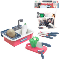 Zestaw Kuchenny Dla Dzieci Zlew Z Ociekaczem Akcesoria Prezent El. 12
