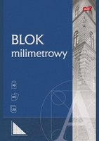 Paczka Blok milimetrowy A4 20K Unipap 10 sztuk